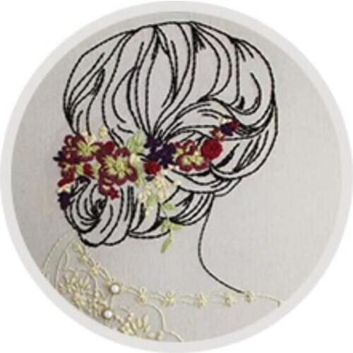 DIY Embroidery For Beginner Needlework Practice Kits Cross Stitch Wall Painting Art Home Decoration Meet Sets Modern Beauty