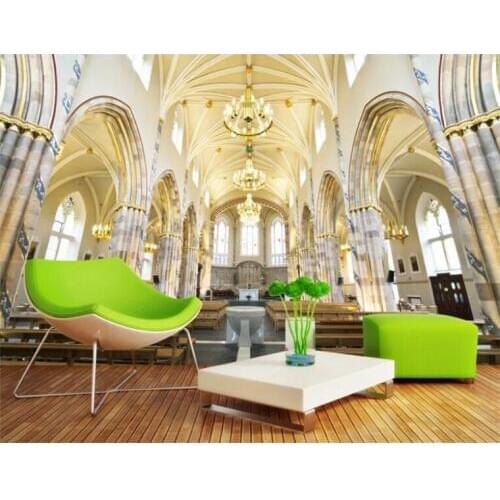 European Style Palace Building 3D Wall Mural Wallpaper Modern Simple Living Room Bedroom Landscape Design Photo Wall Papers