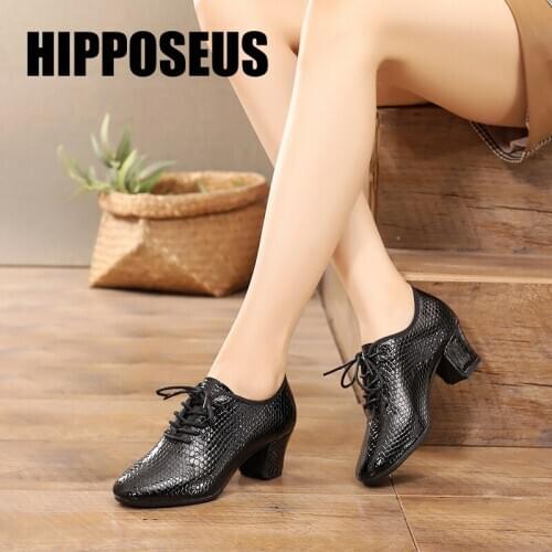 Hipposeus Ballroom Latin Dance Shoes Outdoor Square Dance Shoes Unisex Women Men Samba Tango Dancing Shoes Salsa Dropshopping