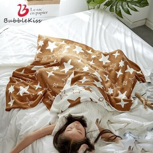 Bubble Kiss Throw Blankets For Bed Nordic Style Knitted Thread Blanket Sofa TV Children Room Cover Blanket Office Siesta Blanket