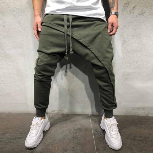Wholesale 2019 Summer autumn hip hop irregular stitching casual pants mens dark hair stylist Korean simple harem pants men