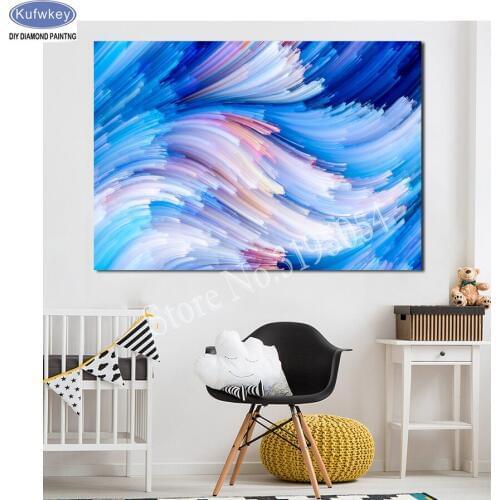 Full square Diamond Painting,Colorful Lines,Diamond Embroidery,Cross Stitch,Diamond Mosaic,Needlework,puzzle,Picture,Home Decor