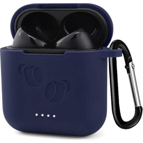 Premium Soft Silicone Shockproof Protective Case Cover For Tozo T6 with Keychain Front LED Visible