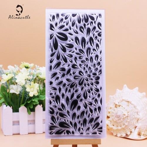 Flower Slimline CLEAR STAMPS Scrapbooking Handmade Card Album Paper Craft Rubber Transparent Silicon Stamp Alinacutle