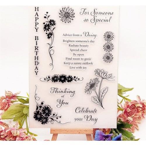 15x21cm Love Poetry Clear Stamps Transparent Seal Silicone Seal TPR Christmas Wedding Roller Stamps DIY Scrapbook Album Card