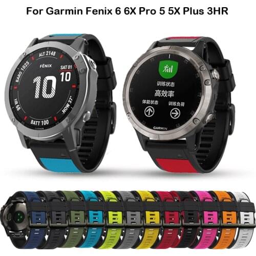 22 26mm Watchband For Garmin Fenix 5X 5 5S Plus 3 3HR 6 6S 6X Pro Smart Watch Strap Quick Release Silicone Easy Fit Wrist Band