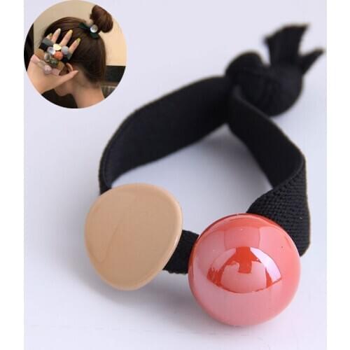 Newest Resin Beads Headbands Ponytail Holder Scrunchies Vintage Elastic Hair Bands for Women Rubber Rope Girls Hair Accessories