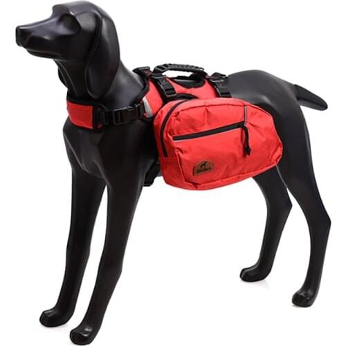 Removable Dog Backpack Harness Reflective Outdoor Pet Vest Harnesses Travel Camping Hiking Medium Large Dogs Saddle Bags