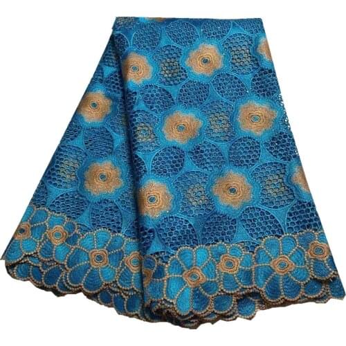 SJ Lace African Lace Fabric Embroidery Nigeria Cord Lace Fabric 2021 High Quality Stones Wedding Party France Guipure df3-27