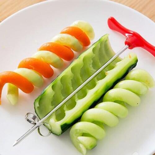 Cucumber Spiral Knife Potato Cucumber Chopper Easy Spiral Screw Slicer Vegetables Cutter Spiralizer Kitchen Accessories Gadgets
