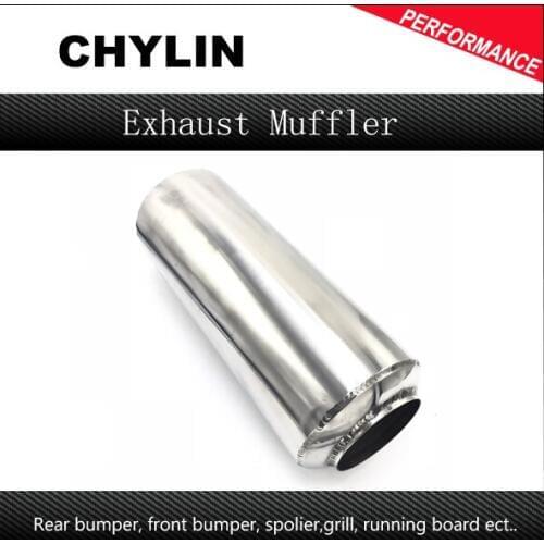 Universal ID:51mm(2")/63mm(2.5")/76mm 3" L:290mm Stainless Steel Car Exhaust Tip Muffler Pipe Connect Link Pipe Spiral Drum Pipe