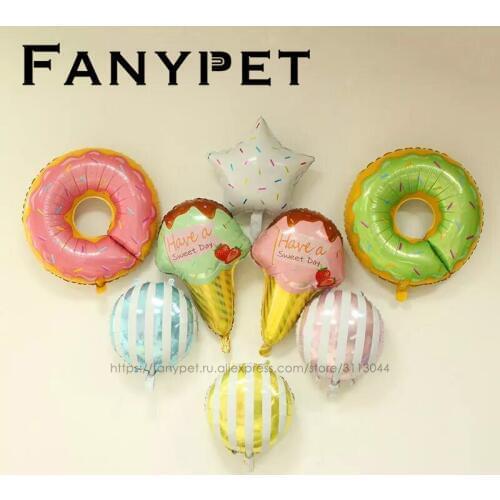 Candy/ice cream/donuts Foil Balloons Birthday Wedding Decoration Air Balloon Event Baby Shower Party Supplies Kids Children Toys