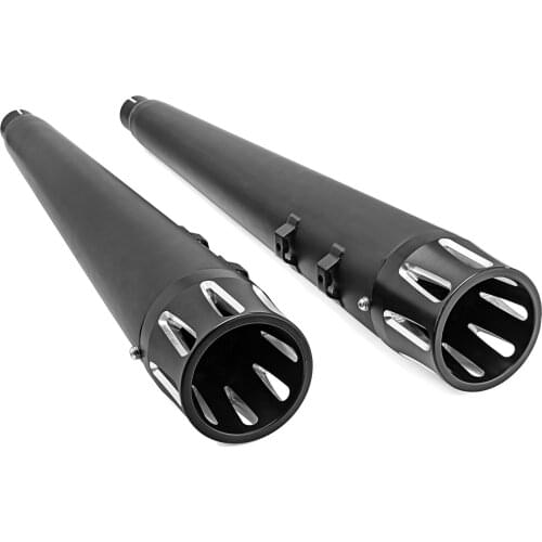 Motorcycle Exhaust Pipes,Black 4" Megaphone Style Slip-On Mufflers Exhaust For Harley Davidson Touring 1995-2016