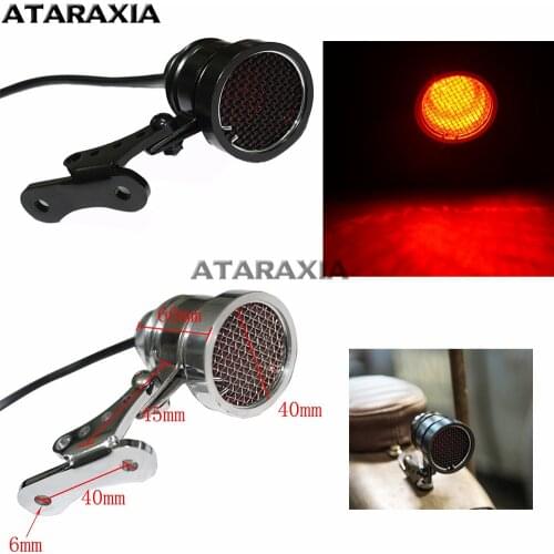 Retro Taillight Universal Cafe Racer Vintage Taillight Mesh Grill Brake Stop Lamp Motorcycle Retro bike Tail Light For Harley