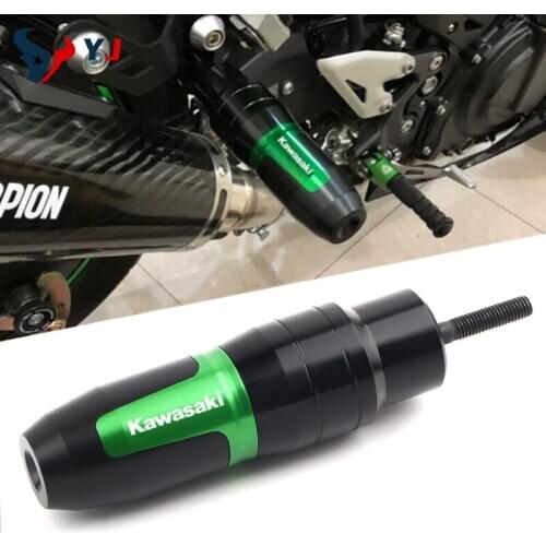 Crash Pads Exhaust Sliders Crash Protector For Kawasaki Z750 Z900 Z800 Z250 Z300 Ninja 250 300 Z1000 Z1000SX ER6N With Logo