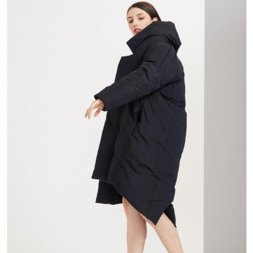 Winter great quality thicker warm natural white goose down coats female Oversize parkas longer Down jackets warm coat F676