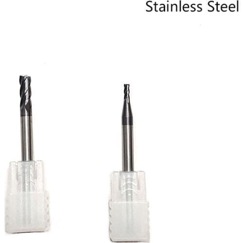 1pcs End mills HRC60 4F 1mm 2mm 3mm 4mm 6mm carbide end mill Tungsten Steel Milling Cutter tool for Stainless Steel