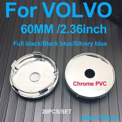 20pcs Car Styling Auto Car Wheel Rims Center Caps Covers Wheel Hub Badge Emblem 60mm 2.36inch for XC90 XC70 XC60 V40 V50 V60