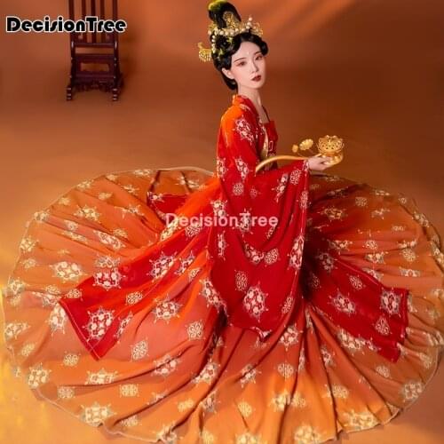 2021 woman chinese traditional costumes hanfu retro fairy dance performance dress ancient women dress hanfu plus size 4xl