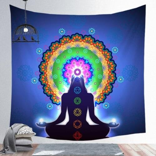 24 Style Digital Printed Velvet Material Shawl Yoga Series Tapestry Creative Background Fabric Decorative Painting Beach Towel