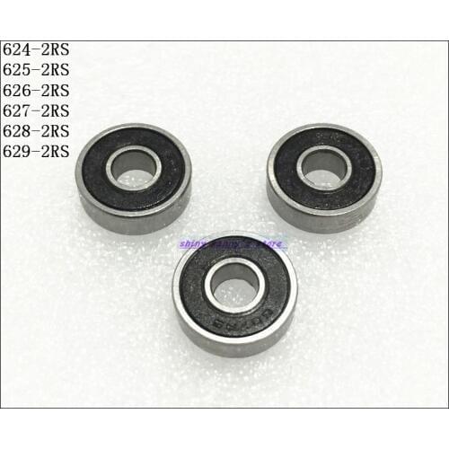 5-10 pcs/Lot 624-2RS, 625-2RS, 626-2RS, 627-2RS, 628-2RS, 629-2RS Rubber Sealed Ball Bearing Miniature Bearing Brand New