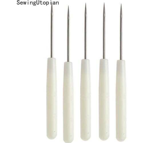 5PCS Leather Tent Canvas Shoes Hand Sewing Awl Tools Leather Crochet for DIY Handmade Leathercraft Needle Tool Accessory