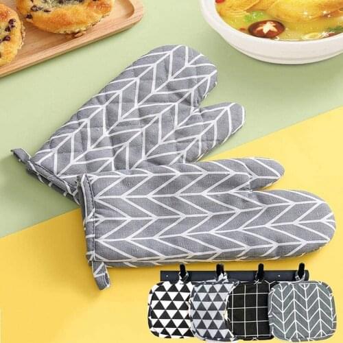 MLGB 6 Pcs Oven Mitts and Pot Holders Kitchen Microwave Mitts Heat Resistant Oven Mittens and Oven Hot Mitts Pad for Cook