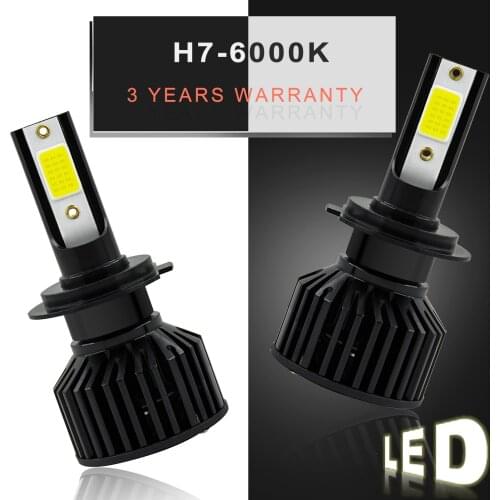 2cps H7 40w 6000k 8000lm Led Car Headlight Low Beam Front Bulb Light 360°white Waterproof Car Styling Light Source Accessories