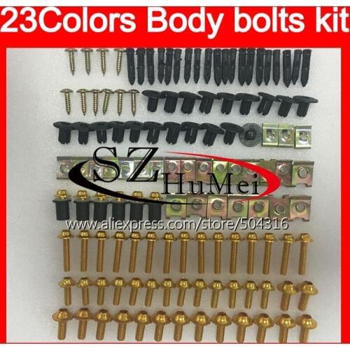Fairing bolts full screw kit For KAWASAKI NINJA ZZR400 1993 1994 1995 1996 ZZR600 1997 1998 1999 00 Windscreen bolt screws Nuts