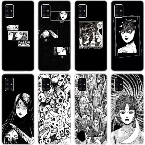 Junji Ito Tees Horror Case for Samsung Galaxy A12 A02 A03S A21S A22 A32 A52 A72 A82 Quantum 2 S21 Plus FE Ultra M02S M12 Cover