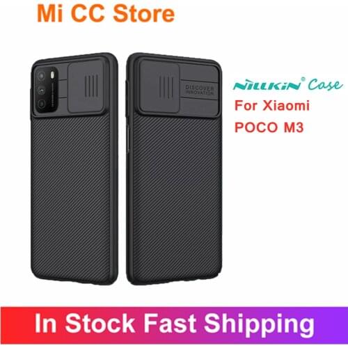 For Xiaomi POCO M3 NILLKIN Case poco m3 Cover Camera Protection Slide Cover Anti-knock Hard Back Bumper Cases