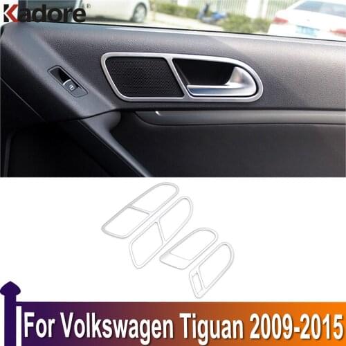 For Volkswagen Tiguan 2009 2010-2013 2014 2015 Matte Interior Door Handle Cover Trims Protection Sticker accessories Car Styling