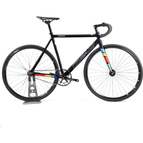 TSUNAMI SNM100 Fixed Gear Bike Aluminum Alloy Frame 49cm 52cm Single Speed Track Bicycle Bearing Hub V Brake DIY Wheels Forks