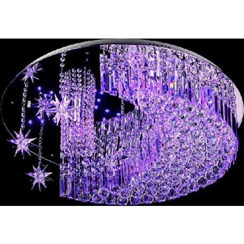 Modern fashion crystal lamp living room lamp bedroom restaurant lighting stars moon ceiling lamps led lighting fixture for home