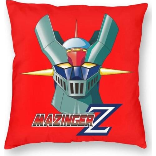 Mazinger Z UFO Robot Throw Pillow Cover Home Decorative Custom Square Grendizer Anime Manga Cushion Cover Pillowcover