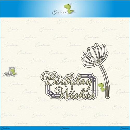 Birthday wishes metal cutting dies 2021 new diy molds Scrapbooking Paper Making die cuts crafts