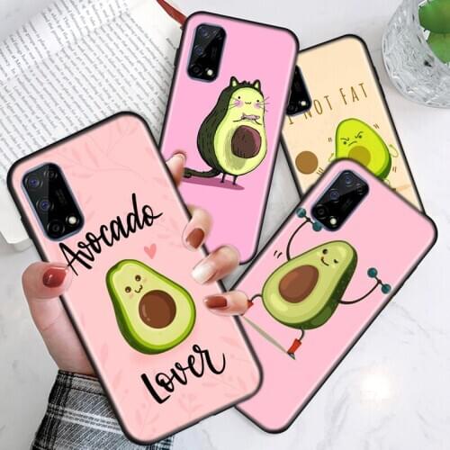 Cute Avocado Fruits For Realme V15 X50 X7 X3 superzoom X2 C17 C11 C3 7i 7 6i 6S 6 5 Narzo 20 5G Pro Soft Phone Case