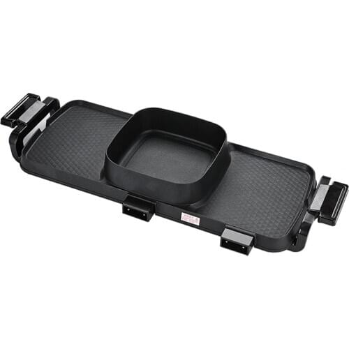 Multifunctional Electric Stove Indoor Hot Pot 1300W Large Capacity Korean Roast Baking Frying Pan Dinner