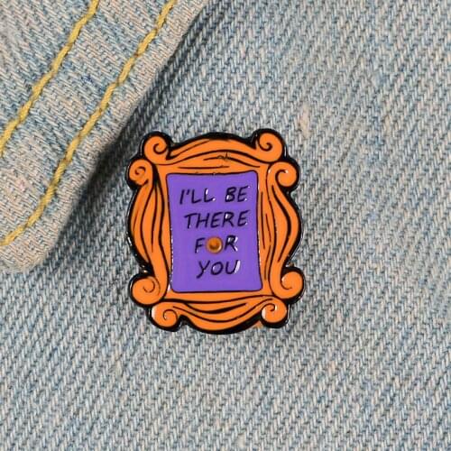 Cartoon Friends Enamel Pins Monicas Apartment Door Brooches Old-school Button Badge Jewelry Friendship Gift for friends