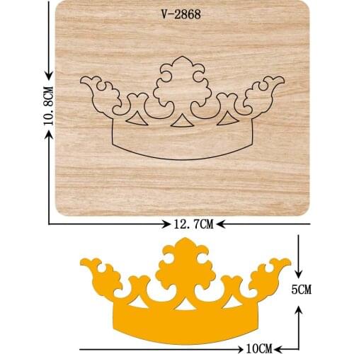 New Crown wooden dies cutting dies for scrapbooking Multiple sizes V-2868