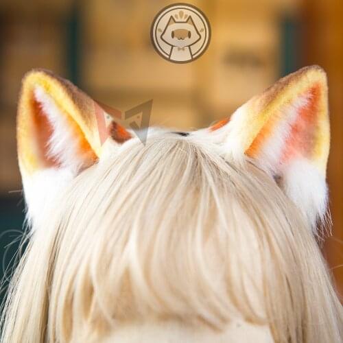 MMGG New Orange Cat Bengal Ears Hairhoop Headwear Headband For Anime Lolita Cosplay Costume Accessories