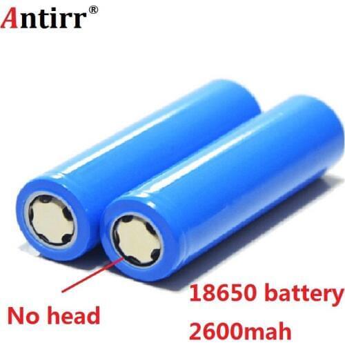 2pcs/lot Antirr Original 18650 Battery Rechargeable Battery 2600 mAh 3.7 V Battery For LED Flashlight Torch 18650 Batteries