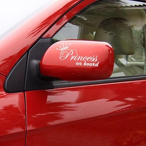 Princess On Board Art Decor Vinyl Sticker Decal 18x8.5cm