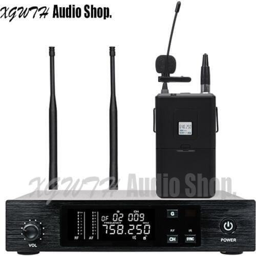 Profession UHF Wireless Microphone System With Bodypack Cordless Lavalier Mic for Stage Karaoke DJ