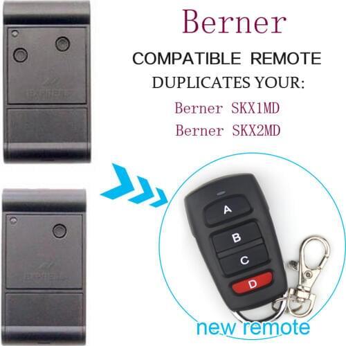 Berner SKX1MD SKX2MD SKX3MD SKX4MD remote control 433.92MHz Duplicator gate garage door remote control Berner 433mhz remote