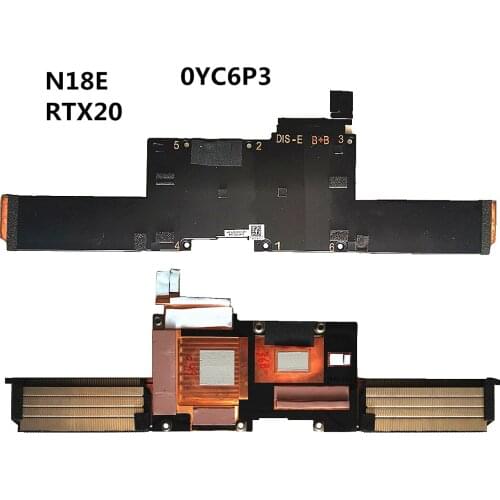 New original Laptop CPU Cooling Radiator Heatsink&Fan for Dell XPS 17 9700 P5750 04G5G1 0YC6P3 N18E RTX2060 0CN8DJ N18P GTX1650