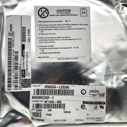 100pcs/lot PTC Self-Recovery Fuse MINI SMD C050F-2 1812 0.5A 500MA 24V Screen Printing 5X5