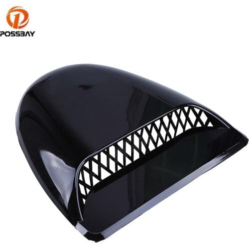 POSSBAY Universal Car Air Flow Hood Black Intake Scoop Turbo Bonnet Vent Cover Hood Auto Decoration Sticker Exterior Accessories
