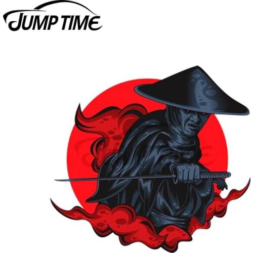 Jump Time 13 x 12cm For Dark Samurai Car Stickers Vinyl JDM Bumper Trunk Truck Graphics Windshield Bumper Windows Fine Decal