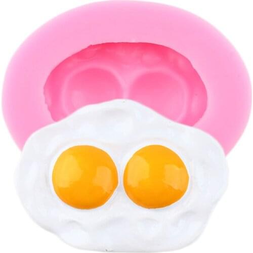 Yolk Omelette Silicone Mold Party Fondant Cake Decorating Tools Cupcake Topper Molds Candy Clay Chocolate Gumpaste Moulds